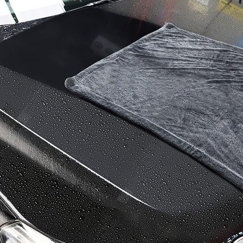 Professional Detailing Towel for Drying Car,Twisted-Loop Microfiber Towel from No Streak or Scratches,Ultra Absorbent, 1200GSM Double Side Microfiber Car Towel
